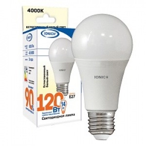 Лампа светодиодная IONICH LED 11Вт А60 Е27 4000К 990Лм