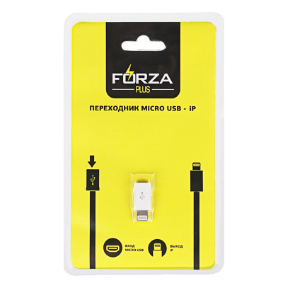 Переходник пластик Micro USB-Type C и Micro USB-iP FORZA