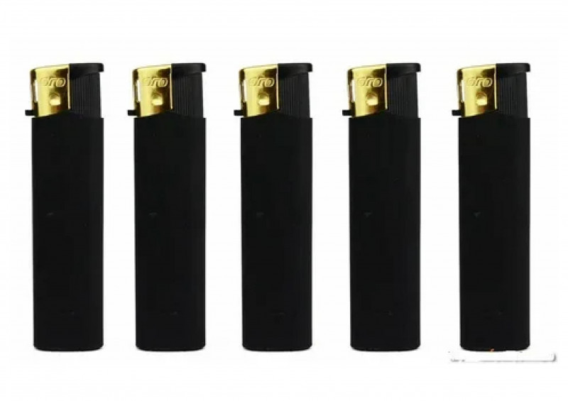 Зажигалка пьезо BRIG BLACK PAINT одноразовая черная