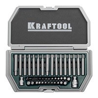 Набор бит усиленных для высоких нагрузок с 2 адаптерами 44 предмета KRAFTOOL Industry