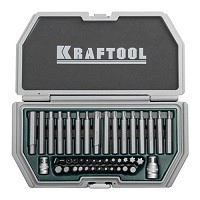 Набор бит усиленных для высоких нагрузок с 2 адаптерами 44 предмета KRAFTOOL Industry