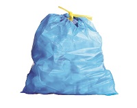 Пакеты для мусора с завязками синие 35л 15шт