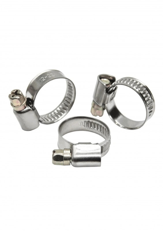 Хомут червячный 16-27мм нерж