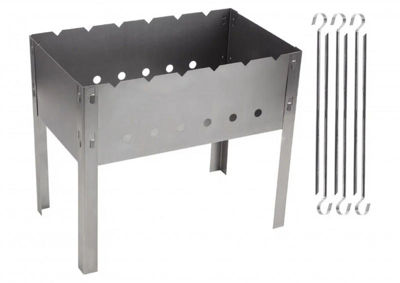 Мангал разборный 400х240х350мм 0,35мм с 6 шампурами ECOS