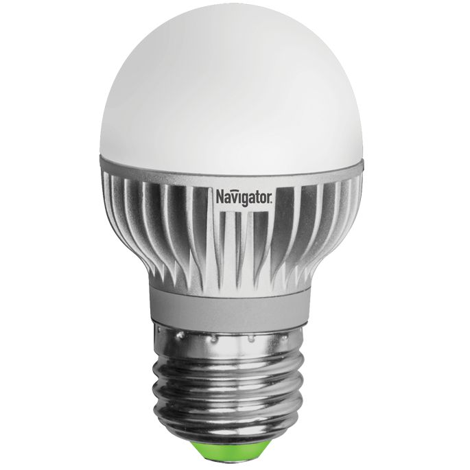 Лампа светодиодная LED 5вт Е27 белая шар (Navigator)