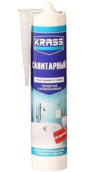 Герметик санитарный силиконовый бесцветный 300мл KRASS