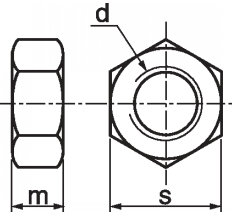 Гайка шестигранная DIN 934 М22