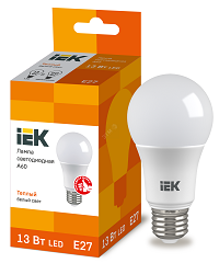 Лампа светодиодная LED 13вт Е27 белый шар IEK