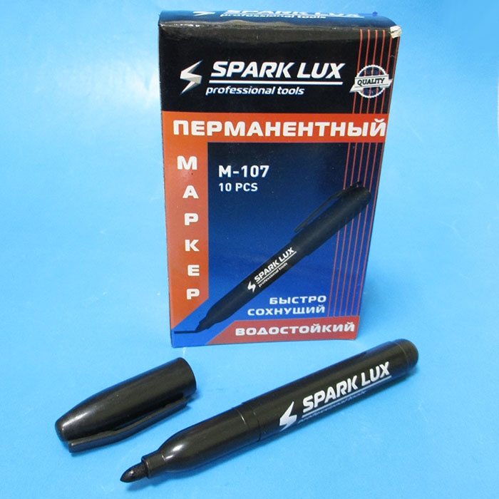 Маркер перманентный черный М-107 Spark Lux