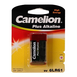 Батарейка крона 6LR61 9В блистер 1шт Camelion