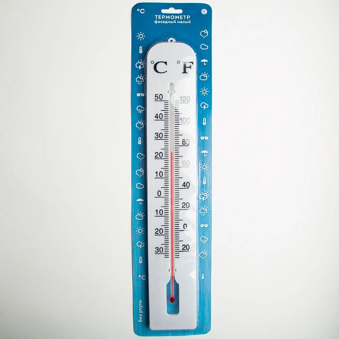 Термометр фасадный малый в блистере ТБ-45м