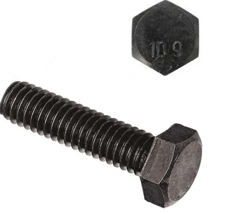 Болт М27х60 10.9 DIN933 черные В.
