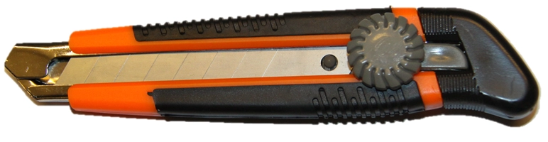 Нож выдвижное лезвие винтовой фиксатор металлическая направляющая 18мм STURM
