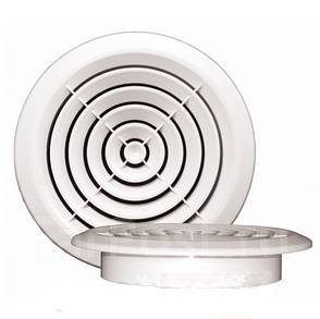 Решетка вентиляционная пластмассовая круглая с фланцем ПКС d150